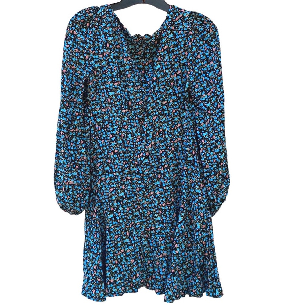 NWOT Princess Polly Womens size 4 Sting black balloon Sleeve floral Mini dress - Picture 3 of 8